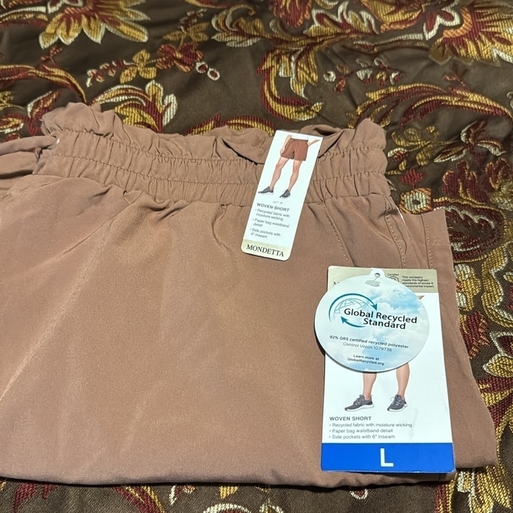 Mondetta Ladies' Woven Short Tan Large New - Picture 5 of 6